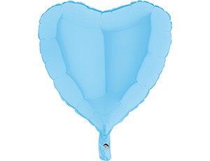 Gr (18''/46 см) СЕРДЦЕ Пастель Matte Blue 1 шт.