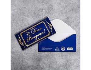 Конверт д/денег С ДР Синий узор, 10 шт.