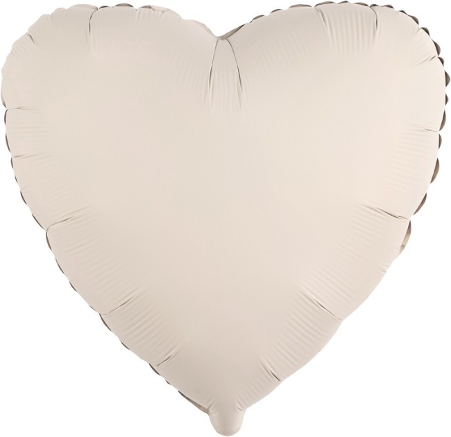 Fm (18''/46 см) Сердце, Кремовый Латте, Матовый, 1 шт.