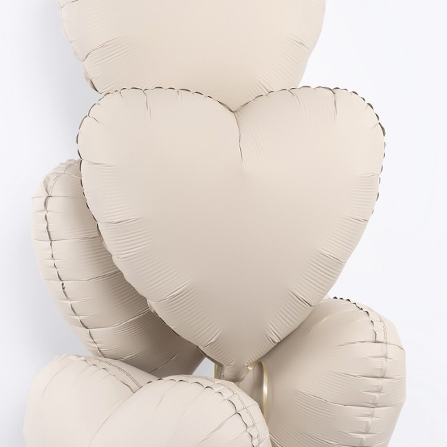 Fm (18''/46 см) Сердце, Кремовый Латте, Матовый, 1 шт.