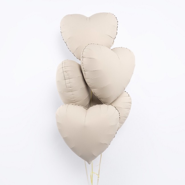 Fm (18''/46 см) Сердце, Кремовый Латте, Матовый, 1 шт.