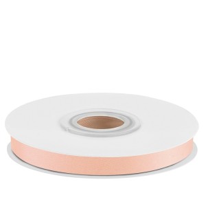 Лента атласная (0,7 см*22,85 м) Нежный персик, 1 шт.