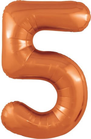 Ag (40''/102 см) Цифра, 5 Slim, Папайя, 1 шт. в уп.