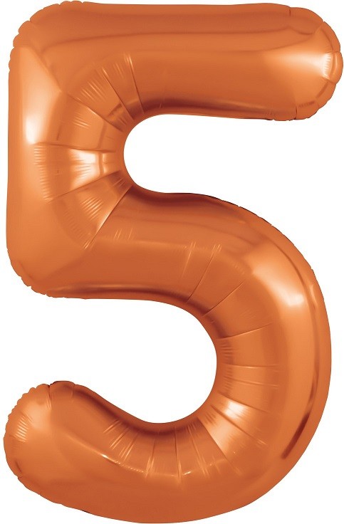 Ag (40''/102 см) Цифра, 5 Slim, Папайя, 1 шт. в уп.