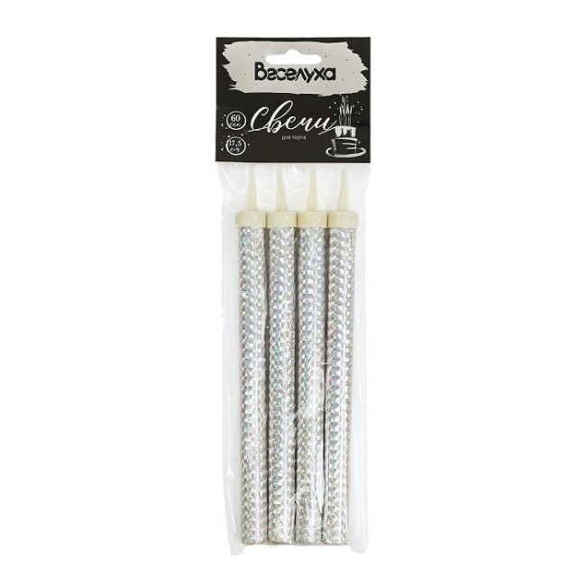 Тортовая свеча "Фонтан", 17,5 см, 4 шт. 60 сек.