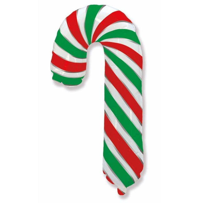 Fm (39''/98 см) Фигура, Леденец зелено-красно-белый, 1 шт.