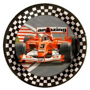 F 23 см Тарелки бумажные ламинированные Формула-1, 6 шт