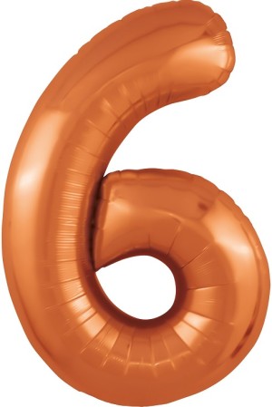 Ag (40''/102 см) Цифра, 6 Slim, Папайя, 1 шт. в уп.