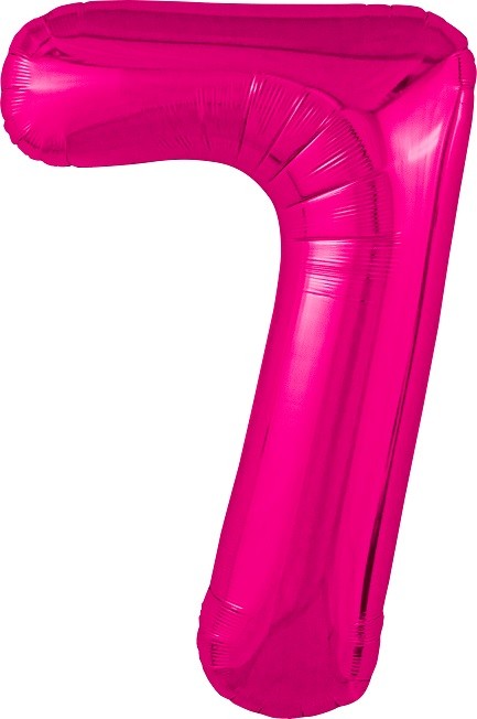 Ag (40''/102 см) Цифра, 7 Slim, Фуксия, 1 шт. в уп.