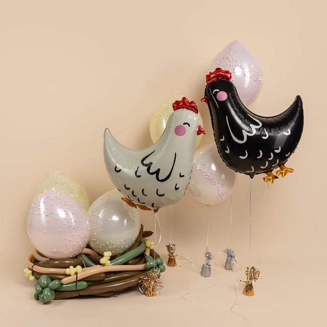 Fa (30''/76 см) Фигура, Курица, Черный, 1 шт.