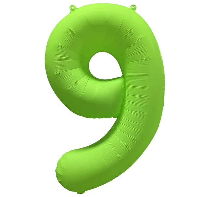 Вз (40''/102 см) Цифра 9, Неон Green, 1 шт. в уп.