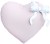 Fa (22''/56 см) Сердце, Белый бант, Розовый, 1 шт. в уп.