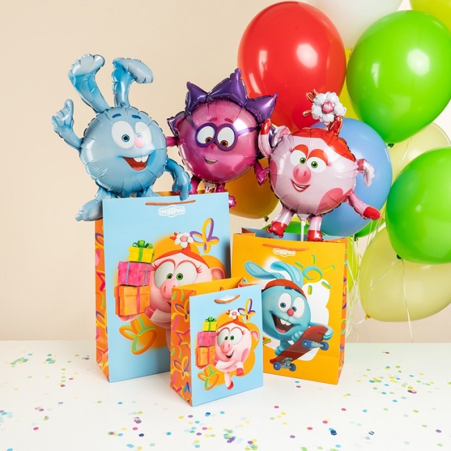 Fa (17''/43 см) Мини-фигура с клапаном, Смешарики, Ежик, 5 шт. в уп.