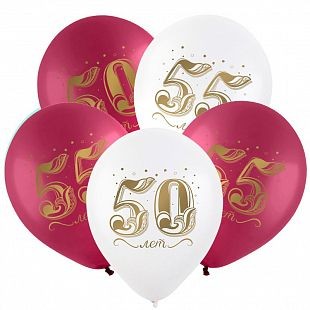 Вх (12"/30 см) Золотые цифры, Ассорти Пастель 2 ст., 25 шт.
