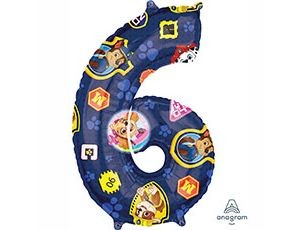 Аn (26''/66 см) ЦИФРА 6 Щенячий Патруль, 1 шт.