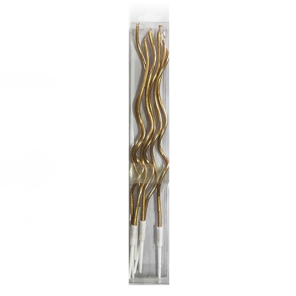 Свечи Спираль Metallic Gold 13 см 6 шт