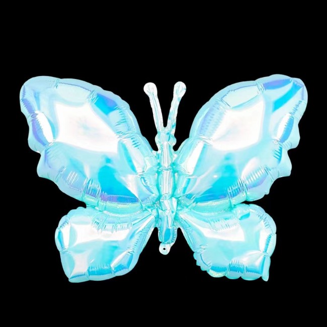Fa (29''/74 см) Фигура, Бабочка, Хамелеон (надув воздухом), Голубой, Перламутр, 1 шт. в уп.