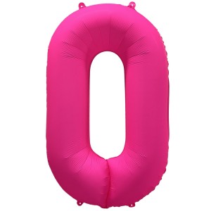 Вз (40''/102 см) Цифра 0, Неон Pink, 1 шт. в уп.