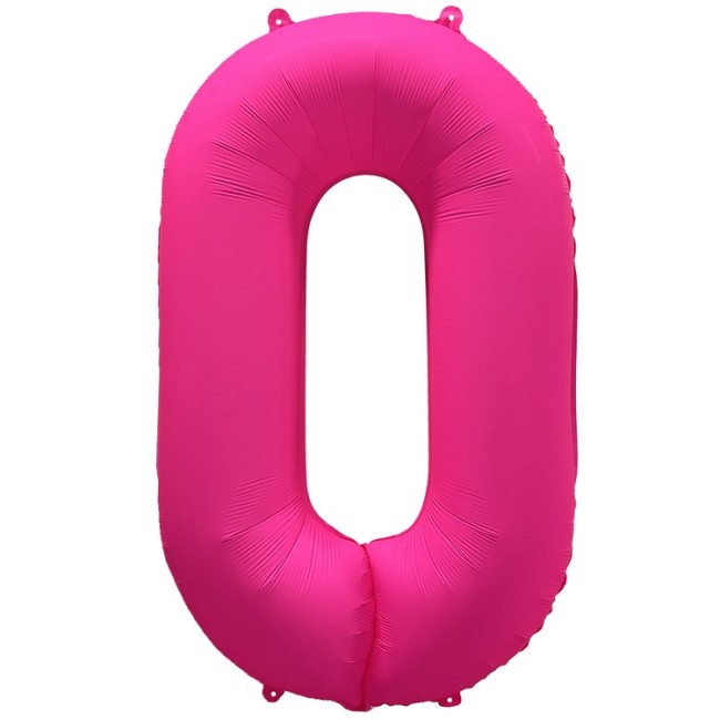 Вз (40''/102 см) Цифра 0, Неон Pink, 1 шт. в уп.