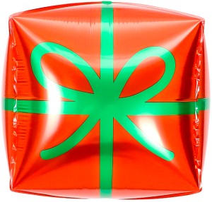 Fa 3D (22''/56 см) Куб, Подарок, Красный/Зеленый, 1 шт.