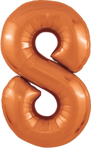 Ag (40''/102 см) Цифра, 8 Slim, Папайя, 1 шт. в уп.