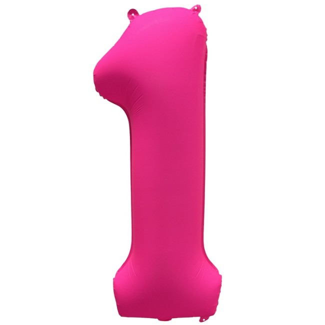 Вз (40''/102 см) Цифра 1, Неон Pink, 1 шт. в уп.