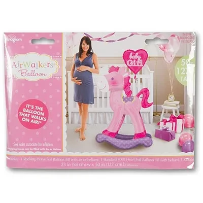 An (50''/127 см) Ход Лошадка качалка розовая, 1 шт.