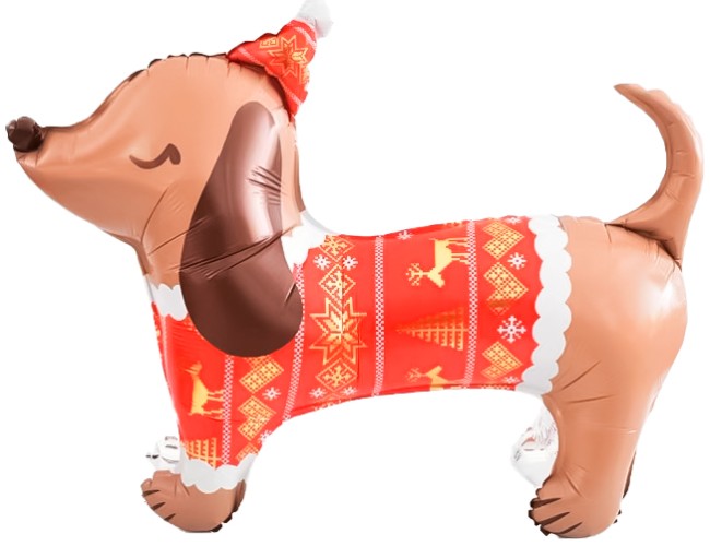 Fa 3D (33''/84 см) Новогодний таксик, 1 шт. в уп.