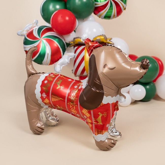 Fa 3D (33''/84 см) Новогодний таксик, 1 шт. в уп.