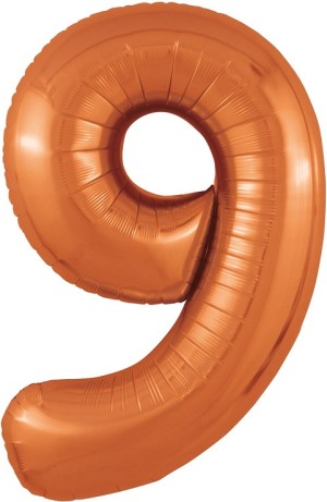 Ag (40''/102 см) Цифра, 9 Slim, Папайя, 1 шт. в уп.