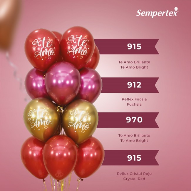 Sp (12''/30 см) Reflex, Зеркальный блеск, Красный, Хром, 50 шт.