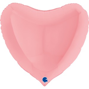 Gr (18''/46 см) СЕРДЦЕ Пастель Matte Pink, 1 шт.