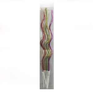 Свечи Спираль Metallic ассорти 13 см 6 шт