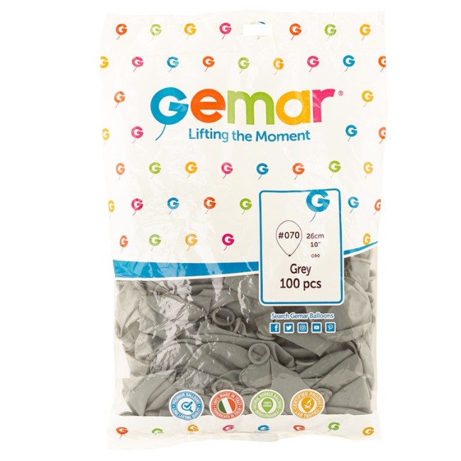 Gm (10''/25 см) /70 Пастель Grey, 100 шт.