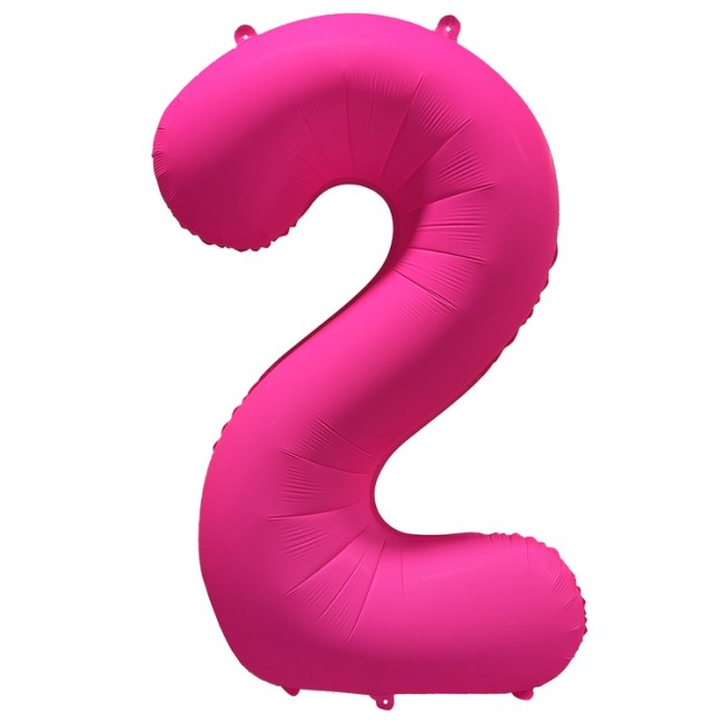 Вз (40''/102 см) Цифра 2, Неон Pink, 1 шт. в уп.