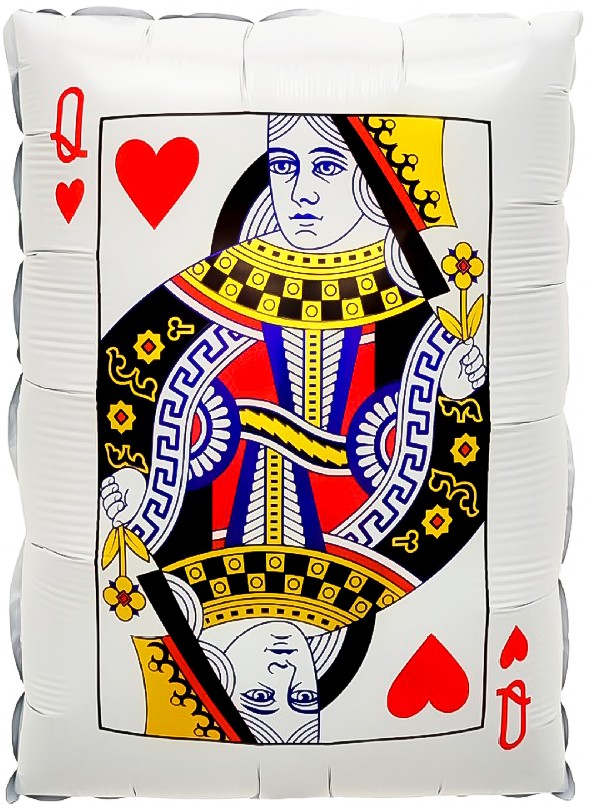Fa (22''/56 см) Фигура, Покер, Карта Дама Червей, 1 шт.