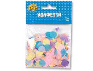 Конфетти Круги тишью ассорти Нежное, 1,5 см, 10 гр.