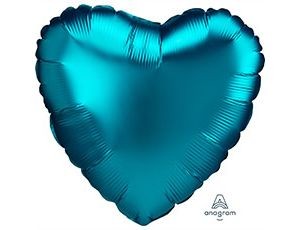 Аn (18''/46 см) СЕРДЦЕ Сатин Aqua, 1 шт.