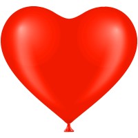 Орб (12"/30 см) Сердце Красный (803), пастель, 50 шт.