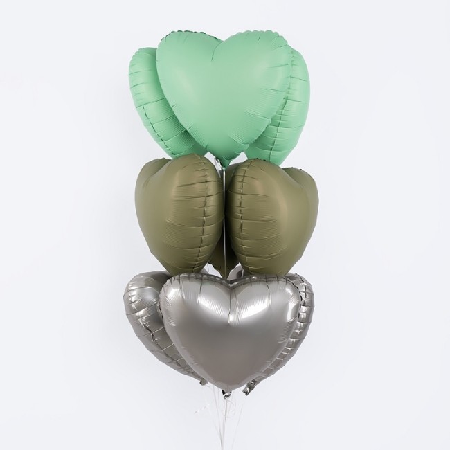 Fm (18''/46 см) Сердце, Мятный, Матовый, 1 шт.