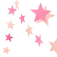 Гирлянда "Звезды Микс" Фуксия и розовый 3,2 м