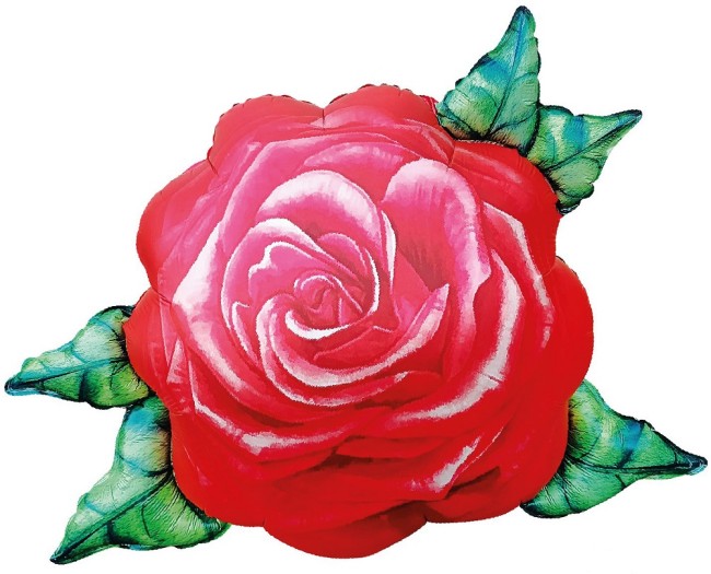 Fa (32''/81 см) Цветок, Акварельная роза, Красный, 1 шт. в уп.