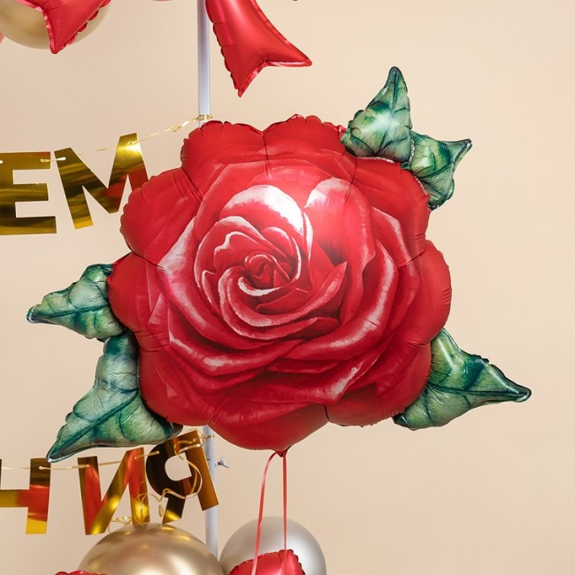 Fa (32''/81 см) Цветок, Акварельная роза, Красный, 1 шт. в уп.