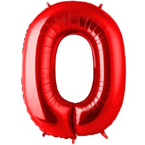 Gr (40''/102см) /Цифра 0 Красный, 1 шт.