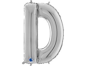 Gr БУКВА "D" (26"/66 см) Silver (1 шт.)