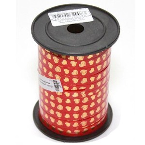 RL Лента 10мм x 100м Красная сердца золото (Москва) А123