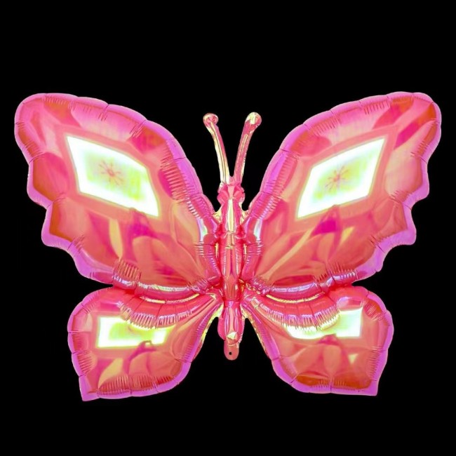 Fa (29''/74 см) Фигура, Бабочка, Хамелеон (надув воздухом), Розовый, Перламутр, 1 шт. в уп.