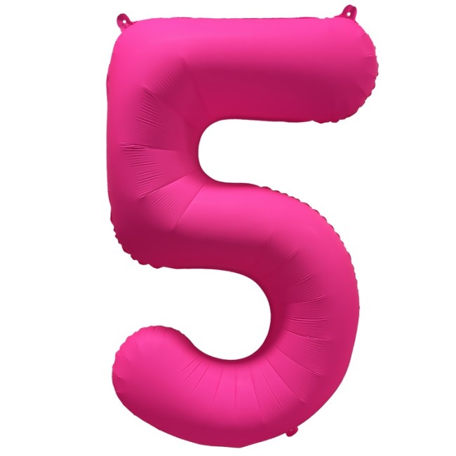 Вз (40''/102 см) Цифра 5, Неон Pink, 1 шт. в уп.
