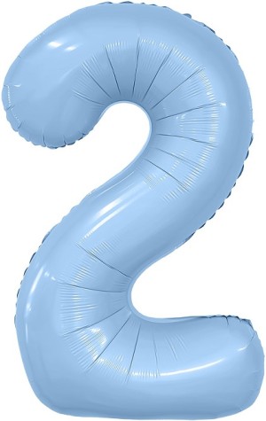 Ag (40''/102 см) Цифра, 2 Slim, Небесный, 1 шт. в уп.