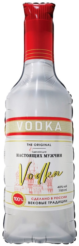 Fa (37''/94 см) Фигура, Бутылка, Водка для настоящих мужчин, 1 шт. в уп.